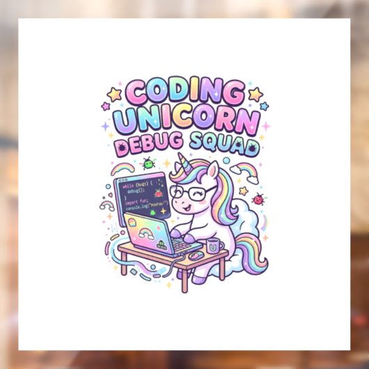 Eenhoring Code Eenhoring Debug Team Charmerende Ma Raamsticker (Vel 2)