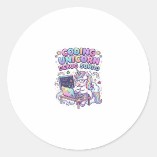 Eenhoring Codeer Eenhoring Debug Team Charmerende  Ronde Sticker