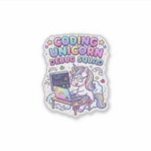 Eenhoring Codeer Eenhoring Debug Team Charmerende Sticker (Voorkant)