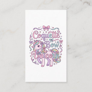 Eenhoring Coquette Strik Eenhoring Schattig Pastel Visitekaartje