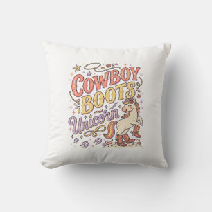 Eenhoring Cowboylaarzen Eenhoring Whimsical Zazzle Kussen