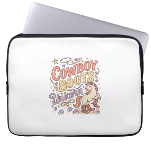 Eenhoring Cowboylaarzen Eenhoring Whimsical Zazzle Laptop Sleeve