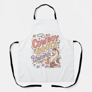Eenhoring Cowboylaarzen Eenhoring Whimsical Zazzle Schort