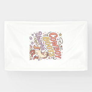 Eenhoring Cowboylaarzen Eenhoring Whimsical Zazzle Spandoek