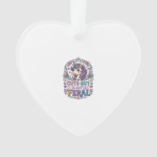 Eenhoring Cute maar Licht Wild Witte Achtergrond C Ornament