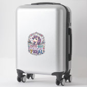 Eenhoring Cute maar Licht Wild Witte Achtergrond C Sticker (Koffer)