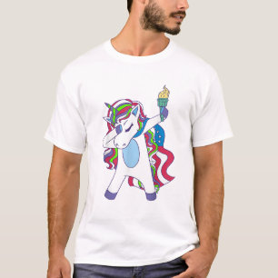 Eenhoring Dabbing USA Patriottische Dames Eenhorin T-shirt