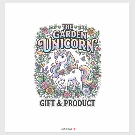 Eenhoring De Tuin Eenhoring Commerciële Vector Ont Sticker (Vel)