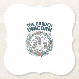 Eenhoring De Tuin Eenhoring Trendy T-Shirt Design_ Kartonnen Onderzetters