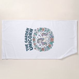 Eenhoring De Tuin Eenhoring Trendy T-Shirt Ontwerp Strandlaken