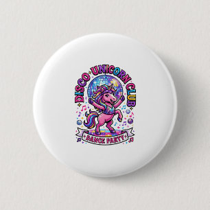 Eenhoring Disco Eenhoring Club Commercieel T-shirt Ronde Button 5,7 Cm