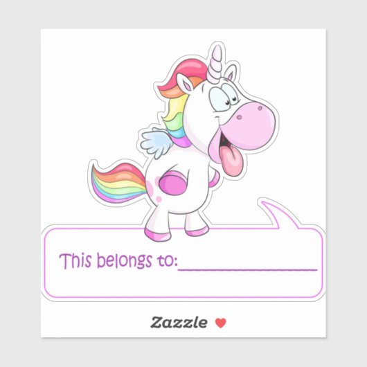 Eenhoring Dit Hoort Bij - Terug Naar School Sticker (Vel)