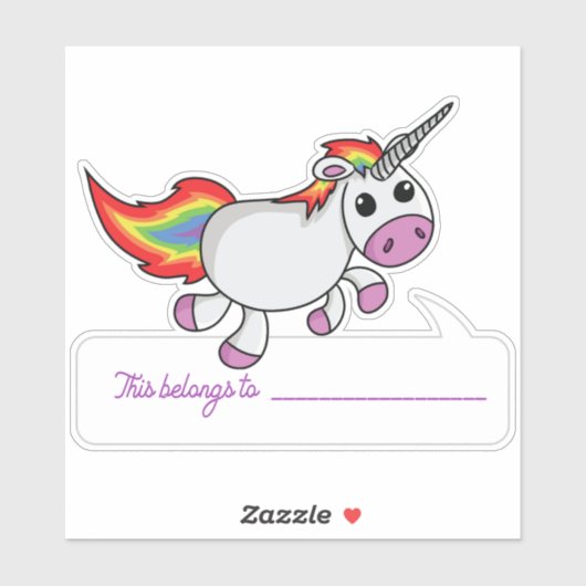 Eenhoring Dit Hoort Bij - Terug Naar School Sticker (Vel)