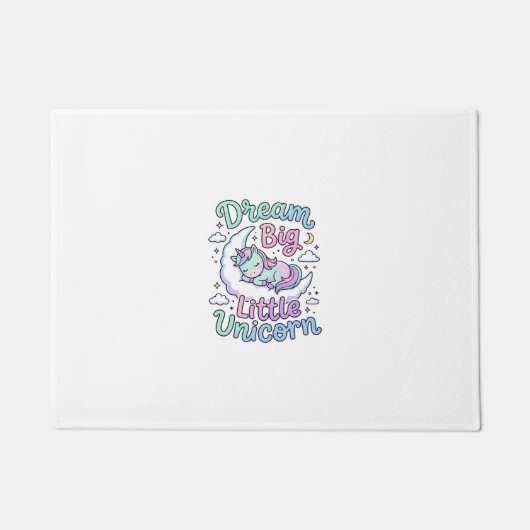 Eenhoring droom groot klein eenhoorn cadeau idee V Deurmat (Voorkant)