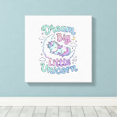 Eenhoring Droom Groot Klein Eenhoring Cadeau Idee Canvas Afdruk (Insitu (Houten vloer))