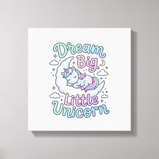 Eenhoring Droom Groot Klein Eenhoring Cadeau Idee Canvas Afdruk (Voorkant)