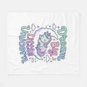Eenhoring Droom Groot Klein Eenhoring Cadeau Idee Fleece Deken (Voorkant (Horizontaal))