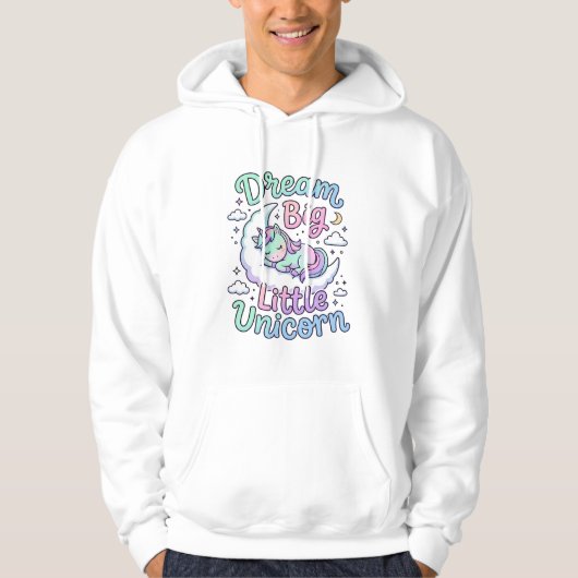 Eenhoring Droom Groot Klein Eenhoring Cadeau Idee Hoodie (Voorkant)