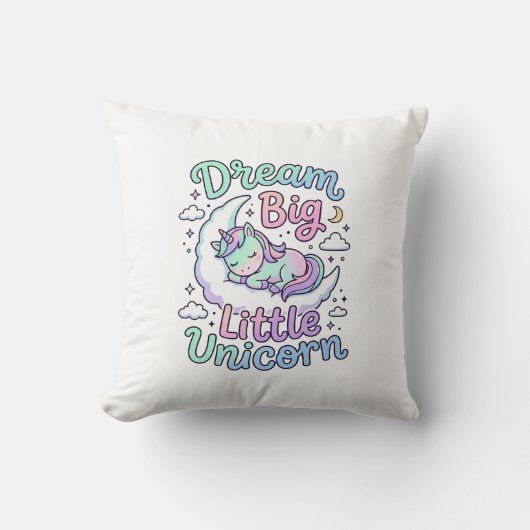 Eenhoring Droom Groot Klein Eenhoring Cadeau Idee Kussen (Voorkant)