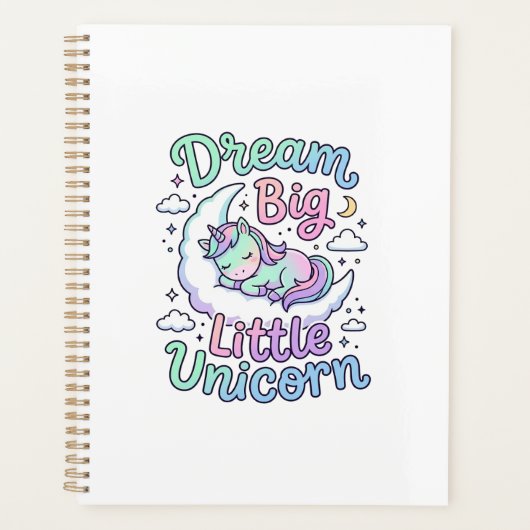 Eenhoring Droom Groot Klein Eenhoring Cadeau Idee Planner (Voorkant)