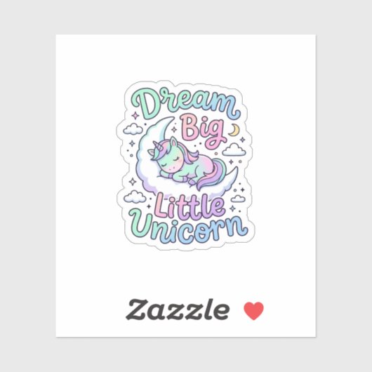 Eenhoring Droom Groot Klein Eenhoring Cadeau Idee  Sticker (Vel)