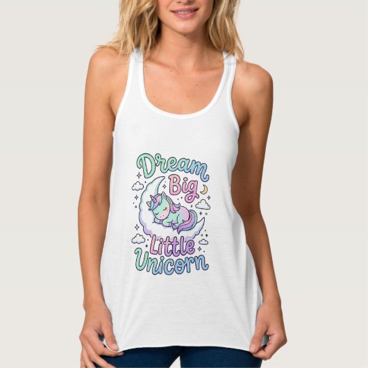 Eenhoring Droom Groot Klein Eenhoring Cadeau Idee Tanktop (Voorkant)