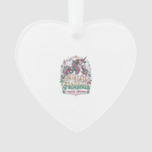 Eenhoring Fa La La La Fabulous Witte Achtergrond S Ornament