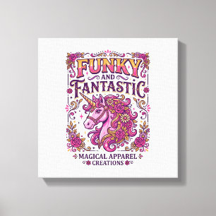 Eenhoring Funky en Fantastisch Stijlvol Zazzle Ont Canvas Afdruk