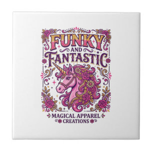 Eenhoring Funky en Fantastisch Stijlvol Zazzle Ont Tegeltje