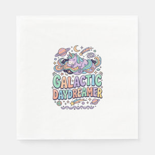 Eenhoring Galactische Droomdenker Kawaii Sticker e Servet
