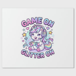 Eenhoring Game Aan Glitter Aan Grafisch Ontwerp Me Cadeaupapier