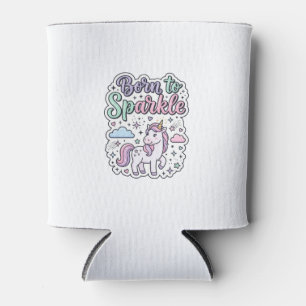 Eenhoring Geboren om Grafisch Ontwerp Merchandise  Blikjeskoeler