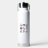 Eenhoring Gewichtheffen Krachttraining Gym Workout Waterfles (Voorkant)