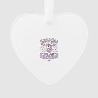 Eenhoring Gewoon een meisje dat eenhoorns leuk vin Ornament