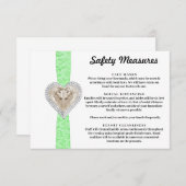 Eenhoring Groen Kant Veiligheidsmaatregelen Informatiekaartje (Voorkant / Achterkant)