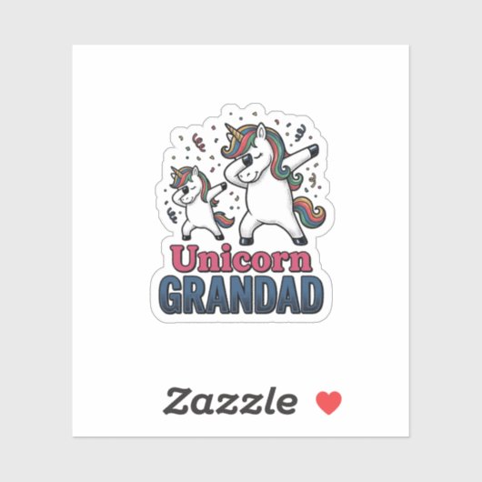 Eenhoring Grootvader Antieke Gravure Shirt Ontwerp Sticker (Vel)