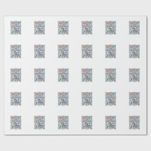 Eenhoring Haak en Eenhoring Kawaii Sticker en Sh Cadeaupapier