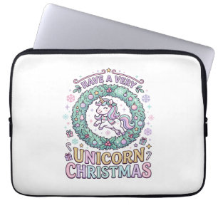 Eenhoring Heeft een Zeer Eenhoring Kerstmis Vet Ty Laptop Sleeve