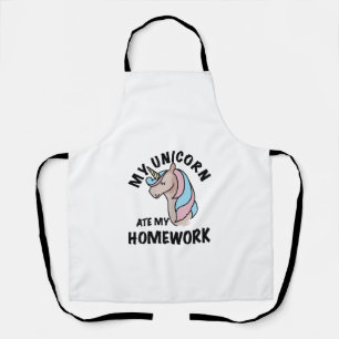 Eenhoring Heeft Mijn Huiswerk T Shirt Meisje Vrouw Schort