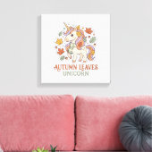 Eenhoring Herfstbladeren Eenhoring Grafisch ontwer Canvas Afdruk (Insitu (Woonkamer))
