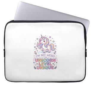 Eenhoring Ik ben niet raar Ik ben Eenhoring Niveau Laptop Sleeve