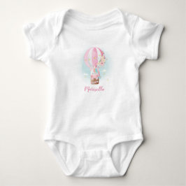 Eenhoring in ballon naam baby romper