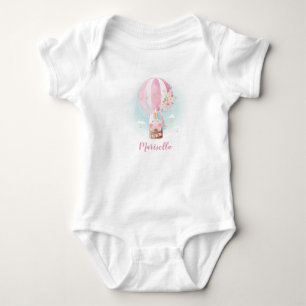 Eenhoring in ballon naam baby romper