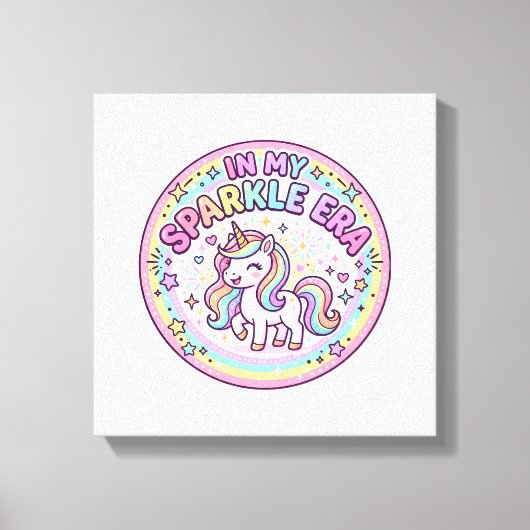 Eenhoring In Mijn Glitter Tijdperk Grappige Print  (Voorkant)