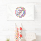 Eenhoring In Mijn Glitter Tijdperk Grappige Print Spandoek (Insitu)