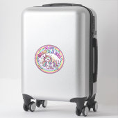 Eenhoring In Mijn Glitter Tijdperk Grappige Print Sticker (Koffer)