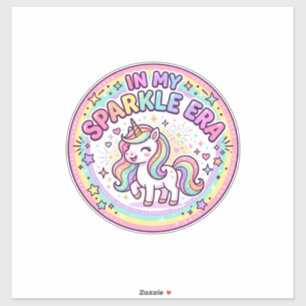 Eenhoring In Mijn Glitter Tijdperk Grappige Print  Sticker