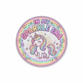 Eenhoring In Mijn Glitter Tijdperk Grappige Print Sticker (Voorkant)