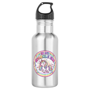 Eenhoring In Mijn Glitter Tijdperk Grappige Print Waterfles