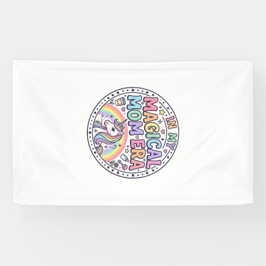 Eenhoring In Mijn Magische Moeder Tijdperk Grappig Spandoek (Horizontaal)